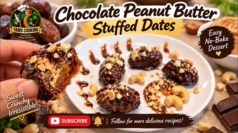 Chocolate Peanut Butter Stuffed Dates